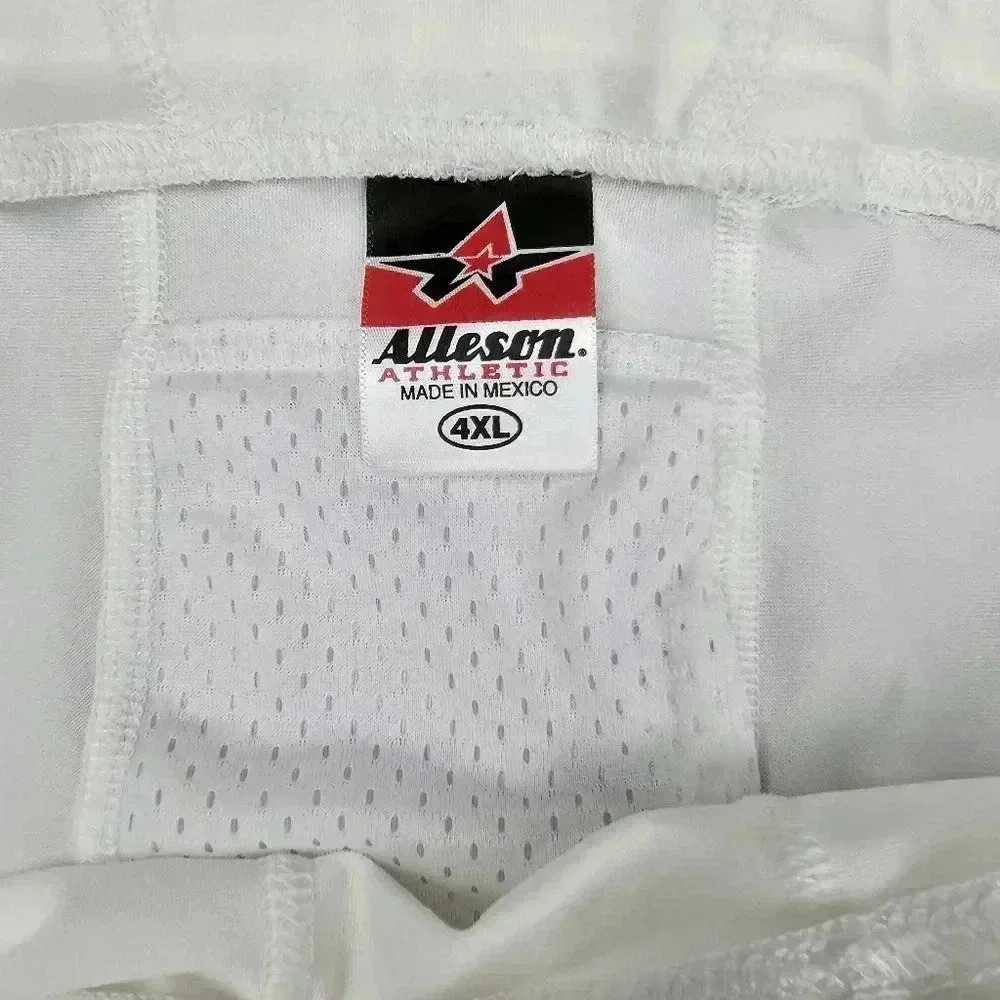 Alleson Adult 5 Pocket Football Girdle w/ Elastic Waistband White NIP #695l  4XL - Picture 6 of 9